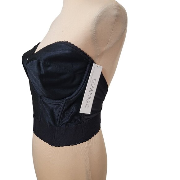 Dominique Size 36DD Black Noemi Backless Strapless Balconette Bridal Bra, NEW - Picture 3 of 13